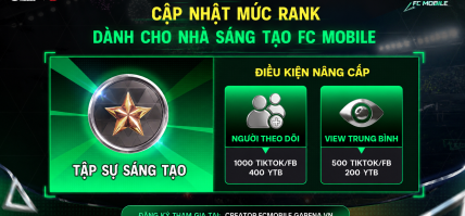 CẬP NHẬT MỨC RANK MỚI: TẬP SỰ SÁNG TẠO | NHÀ SÁNG TẠO FC MOBILE VIỆT NAM